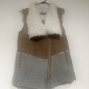 Anthropologie | Sherpa Moto Vest size L